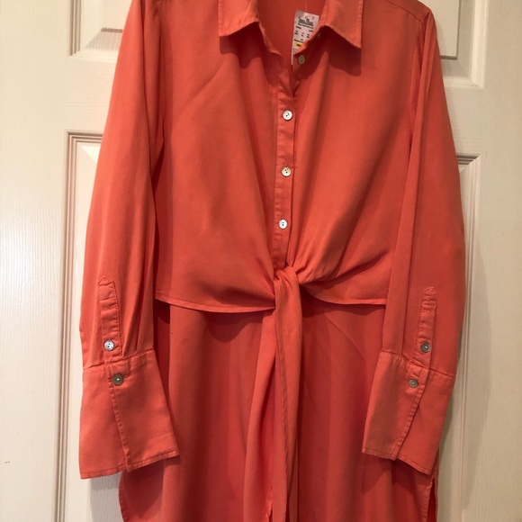 Coral Tunic with Overblouse - Picture 3 of 8